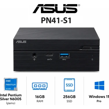 Asus PN41-S1 BP462AV Intel Pentium Silver N6005 16GB Ram 256GB SSD W11 Pro Mini Masaüstü