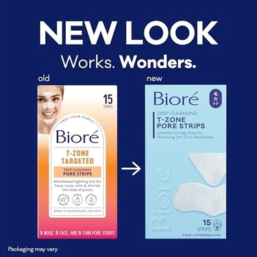 Peri Store Bioré T- Siyah Nokta Giderici Derin Temizleme Gözenek Şeritleri, (5 Burun + 5 Yüz + 5