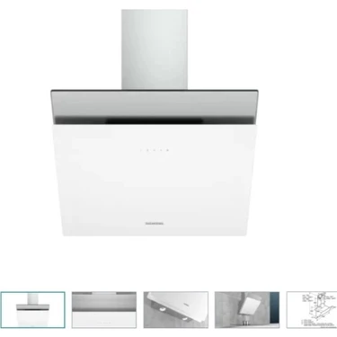 Siemens LC68KAK20T 60 cm Inox Renkli Duvar Tipi Davlumbaz Yüksek Emiş Gücü ile Etkili