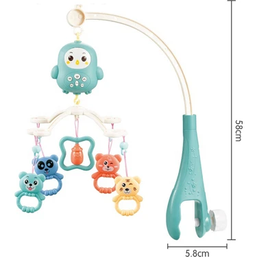 Baby Londy Melodili Hayvan Figürlü Uzaktan Kumandalı Ses Ayarlı Uyku Yardımcısı Beşik Dönencesi