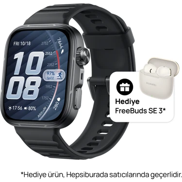 Huawei Watch Fit 5 Pro Akıllı Saat - Siyah, Bluetooth Kulaklık Hediye, Nfc ile Ödeme, Kapsamlı