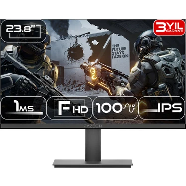 Fazeon X24F100 23.8" 100Hz 1ms HDMI VGA Hdr Ready Freesync G-Sync Fhd IPS Gaming