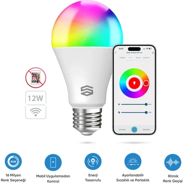 Şımart Akıllı Ampul Wifi Rgb 1100 Lümen Yüksek Parlaklık, Uygulama