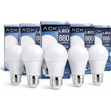 Ack 9W Beyaz LED Ampul E-27 Duy Tipi ile Uzun Ömürlü ve Tasarruflu Aydınlatma