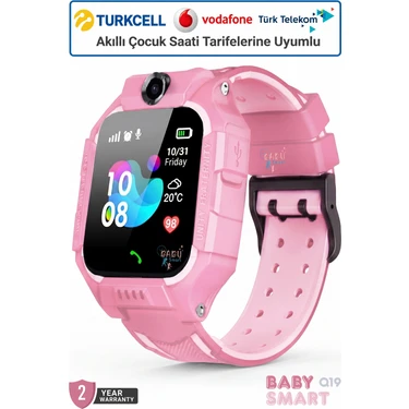 BabySmart Q19 LBS Konumlu Akıllı Çocuk Takip Saati Sim Kartlı Arama, Kameralı, Gizli Dinleme