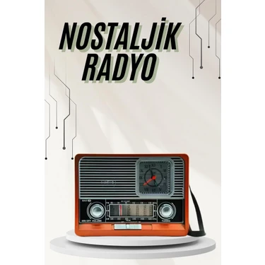 TKÇ Saatli Fenerli Bluetooth Nostaljik Radyo Aux Sd USB Girişli Bluetooth