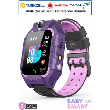 BabySmart Q19 LBS Konumlu Akıllı Çocuk Takip Saati Sim Kartlı Arama, Kameralı, Gizli Dinleme
