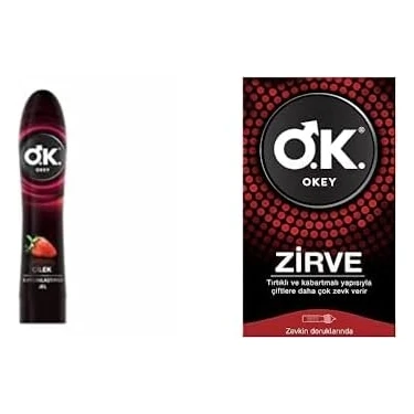 Assess Store Kayganlaştırıcı Jel - Çilek Özlü 100 Ml+Okey Zirve Prezervatif 10