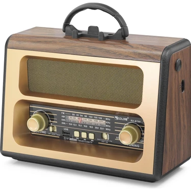 Uravas Store Bluetooth Fm Nostaljik Hoparlör USB Tf - Kahverengi