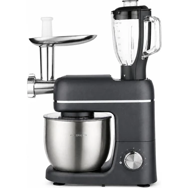 Schafer Prochef 3 In 1 Multimix Antrasit Renk Kıyma ve Sürahi Blender Aparatlı Stand Hamur