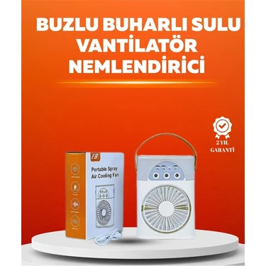 sbodurhome Mini USB Klima Fan | 3 Kademeli Spreyli Hava Soğutucu,