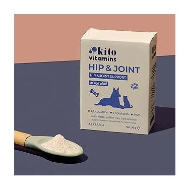 Uravas Store Kito Kedi ve Köpekler Için Hip&amp;joint Eklem ve Kas Sağlığı Destekleyici 2g x 15