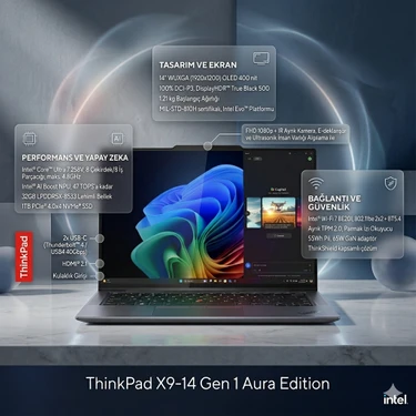Lenovo Thinkpad X9-14 Gen 1 Aura Edition Intel Core Ultra 7 Fiyatı