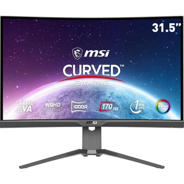 MSI Msı Mag 325CQRF-QD 31.5" 1 Ms 2k Curved 170 Hz Oyuncu Monitörü