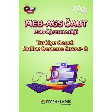 Pegem Kampüs 2026 MEB-AGS ÖABT Psikolojik Danışma ve Rehberlik Öğretmenliği