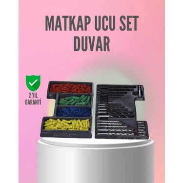 sbodurhome Kapsamlı Matkap Ucu Seti Organizer Kutulu Ahşap Metal Beton