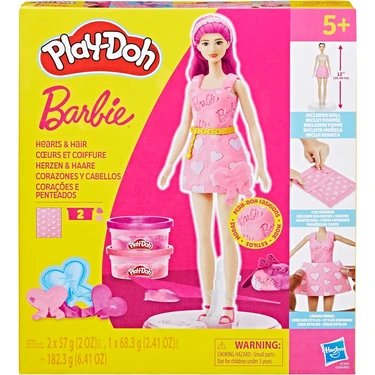 Play-Doh Barbie Kalpler ve Saçlar Oyuncak Bebek