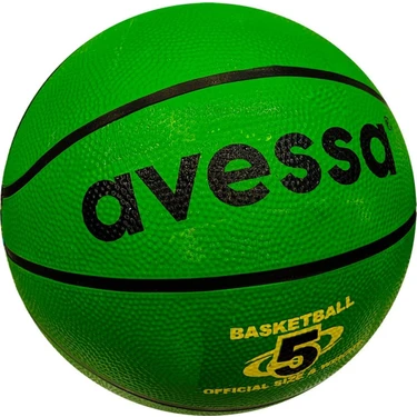 Avessa Basketbol Topu No 5 Yeşil Kauçuk Malzemeden Üretilmiş Yüksek Performanslı