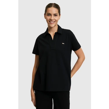 U.s. Polo Assn. Kadın Siyah Tişört Basic