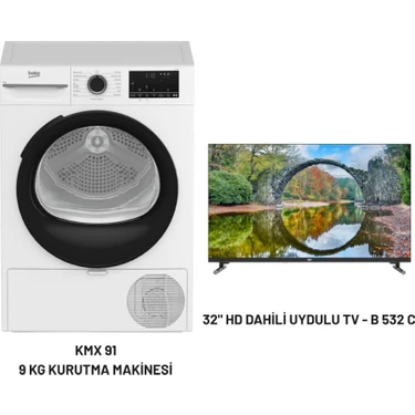 Beko Kmx 91 9 kg Kurutma Makinesi - 32" Hd Dahili Uydulu Tv
