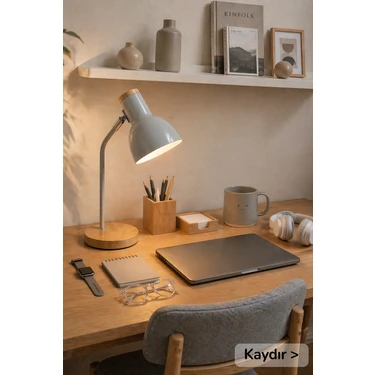Vivido Home Ahşap Nordic Gri Masa