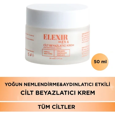 Elexir Eva Cilt Beyazlatıcı Krem – Ton Açıcı & Leke Görünümünü Azaltıcı Aydınlatıcı Formül – 50