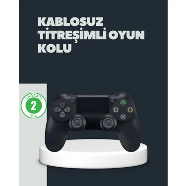 Renklime Kablosuz Titreşimli Oyun Kolu – Ps4 Uyumlu Ergonomik Tasarım ve Uzun Pil Ömrü -