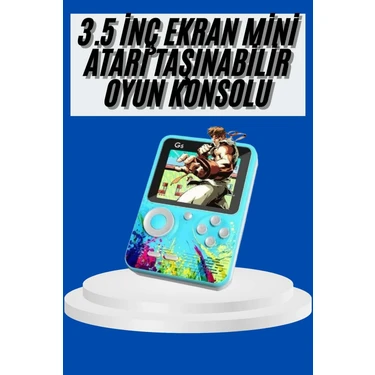 Renklime Çocuklara Özel 4K Hd Retro Oyun Konsol El Atari Taşınabilir 500 Oyunlu -