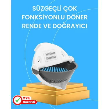 Datatek Çok Fonksiyonlu Dilimleyici ve Süzgeçli Mutfak Aparatı -