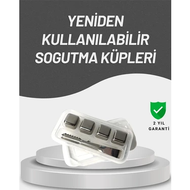 Çevre Dostu Metal Buz Küpü ve Kullanışlı Klips Seti -