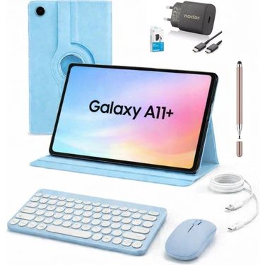 Samsung Galaxy Tab A11 Plus 11'' 8gb 256GB Tablet+Kılıf+Klavye+Mouse+Şarj Başlık (Kalem