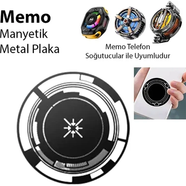 Nemere Memo Manyetik Metal Halka - Memo Telefon Soğutucu Uyumlu CX07-CX08 ve Manyetik Tüm