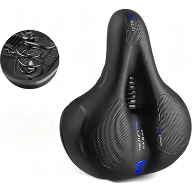 Universal Bisiklet Selesi Yaylı Yumuşak Jel Takviyeli - Su Geçirmez ve Hava Kanallı Ergonomik Sele