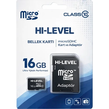 Hi-Level 16 GB Micro Sd Hafıza Kartı +