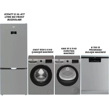 Beko 4 lü Gri Çeyiz Seti