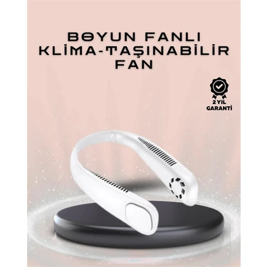 İlk El Grup Giyilebilir Sessiz Fan | 224G Hafif, Bladeless Güvenli Tasarım, 5 Vitesli Soğutma, USB