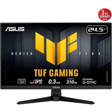 Asus 24.5" Fast IPS Tuf Gamıng VG259QMR5A 0.3ms 310Hz Hdmı-Dp Gaming Monitör (1920 x