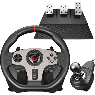 Rampage V902 Oyuncu Direksiyon Pc 3 Pedallı Oyuncu Direksiyonu  - ( Sadece Pc Uyumlu