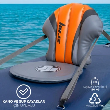 Blooma Şişme Inflatable Sup Koltuğu Konforlu Kano Koltuğu Sırt Destekli Kayak