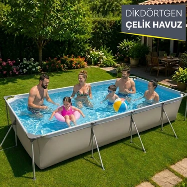 Blooma Dikdörtgen Aile Havuzu 394X207X80 cm Güçlendirilmiş Fiyatı
