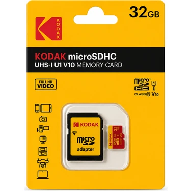 Kodak 32GB Micro SD UHS-I C10 U1 V10 Hafıza Kartı + Fiyatı, 5.0