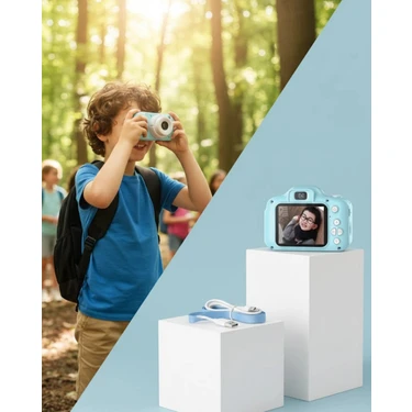 Uravas Store Mey Ithalat® Mavi Mini Hd Video Kamera Fotoğraf Çekimli Şarj Edilebilir Bataryalı