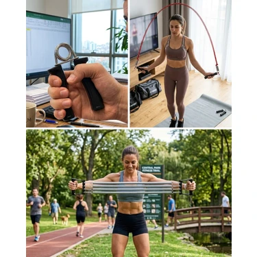 Uravas Store Ev Fitness Seti Kardiyo ve Kas Geliştirme Egzersiz