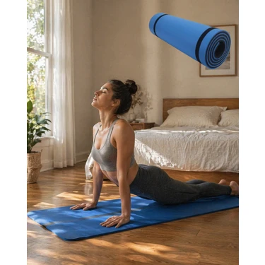 Uravas Store 10 mm Fitness ve Pilates Matı Kaydırmaz Taban Konforlu Spor Minderi Hafif
