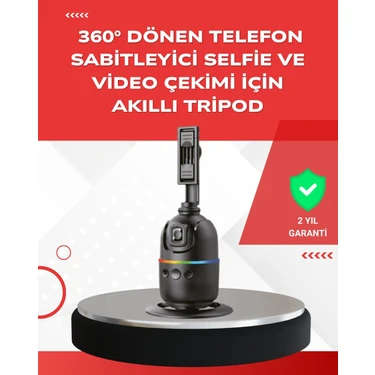 Uravas Store Yapay Zeka Destekli Yüz Takip Özellikli 360 Derece Dönen Masaüstü Telefon