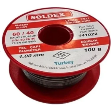 Uravas Store 60/40 Lehim Teli 100 gr 1,00 mm (Sn:60 /