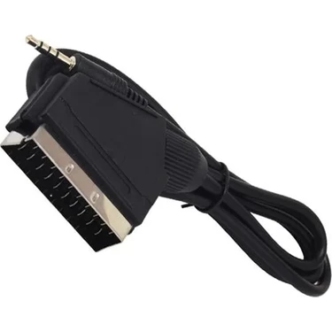 Uravas Store Uydu Alıcısı Av Kablo 3.5 mm Stereo Erkek-Scart Kablo 1.2 Metre Uzun Jack