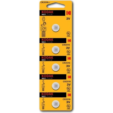 Magicool Kodak 5 Adet CR2016 Max Lityum Para