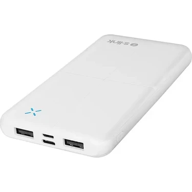 Uravas Store S-Link IP-G12N 10.000MAH Microusb + Type-C Beyaz Taşınabilir Pil Şarj Cihazı
