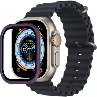 Uravas Store Newface Apple Watch Ultra 49MM Alüminyum Kasa Cam Ekran Koruyucu -